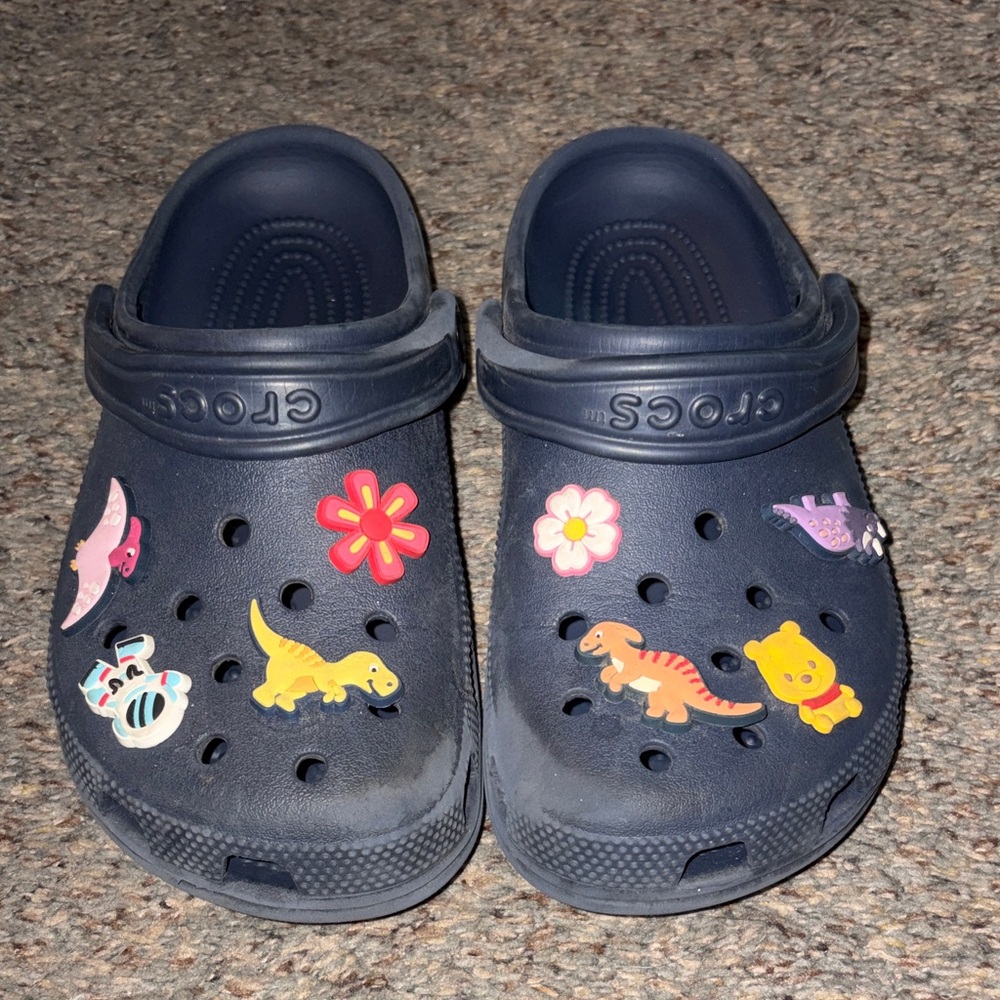 Crocs Women’s Navy Clogs with Fun Charms